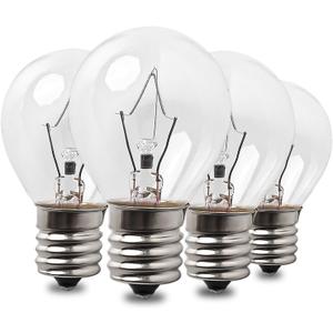 Seentech 4-Pack Lava Lamp Bulbs 40 Watt, S11 E17 Intermediate Base Replacement - Lava Lamp Replacement Bulb, Suitable for 14.5-Inch/20oz Flash and Lava lamp (4 Pack)