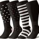 Plus Size Compression Socks for Women & Men Wide Calf, 20-30mmhg Knee High Stockings for Pregnancy, Nurse, Travel XXL