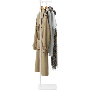 Adjustable Small Clothing Rack, Metal Coat Rack Freestanding White