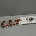 Ammiko 9PCS Raven Belt and Gems Raven Cosplay Waist Belt Red Gems Diamond Rhinestones Halloween Cosplay Accessories (45 Inch)