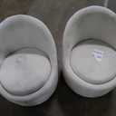 COLAMY Swivel Chair Set of 2, 360 Degree Cuddle Barrel Chairs with Hidden Storage, Modern Small Round Accent Chair, Single Sofa Chairs for Living Room, Bedroom, Office-LightGrey