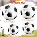 Soulchen 48 Pcs Deflated Soccer Ball Bulk with 2 Pcs Pump Outdoor Indoor Soft Sport Soccer Ball for Kids Teens Young Adults Training Practice Outdoor Indoor Birthday Party Gifts(Size 3)