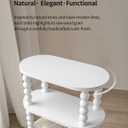 LwellDwell3-Tier Narrow Side Table, Slim End Table for Small Spaces, White 7.8"D x 15.7"W x 24.4"H