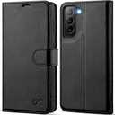 OCASE Compatible with Samsung Galaxy S21 Wallet Case, PU Leather Flip Folio Case with Card Holders RFID Blocking Kickstand Shockproof TPU Inner Shell Phone Cover 6.2 Inch-Black