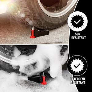 3 Pcs Car Hose Guide, Tire Hose Roller for Car Washing, Detailing Tire Hose Guide Preventing Pressure Washer Hose Stuck Under The Wheels, Plastic Wash Tool to Avoid Snagging(Black) (Black)