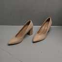 DREAM PAIRS Womens High Chunky Closed Toe Block Heels Pointed Toe Wedding Party Elegant Slip On Pumps Shoes (8)