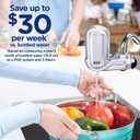 PUR Plus Vertical Faucet Mount Water Filtration System, Lead-Reducing Filter, Great-Tasting, Easy Install, Lasts 100 Gallons, Faucet Water Filter, Compatible with Sinks with External Aerators, Chrome