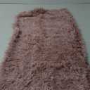 WERDIM Shaggy Fluffy Faux Fur Body Pillow Cover 21"x54" Button Closure Velvet Pillow Shams Throw Body Pillowcase Long Decorative Bed Pillow Case(Dusty Rose, 21 X 54 Inches)