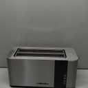 Mueller UltraToast Full Stainless Steel Toaster 4 Slice, Long Extra-Wide Slots for Bagels and Waffles, 6 Browning Levels, LED Display, Cancel/Defrost/Reheat Functions & Removable Tray, Kitchen Gadgets