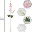 8PCS Delphinium Artificial Flowers 33.5'' Larkspur Silk Flowers Tall Pink Long Stem Artificial Flowers for Wedding Table Centerpieces Home Garden Decor(Light Pink)