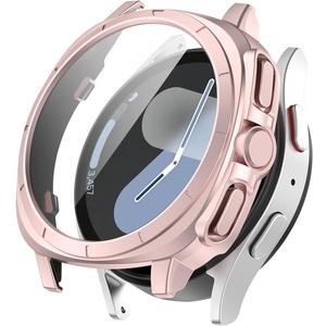 Miimall Full Case Cover for Samsung Galaxy Watch 7 40mm 44mm, [Anti-Scratch] [Dustproof] [Slim Fit] PC Case & HD Screen Protector for Galaxy Watch 7 40mm Case- Watch Ultra Appearance (Original Pink)