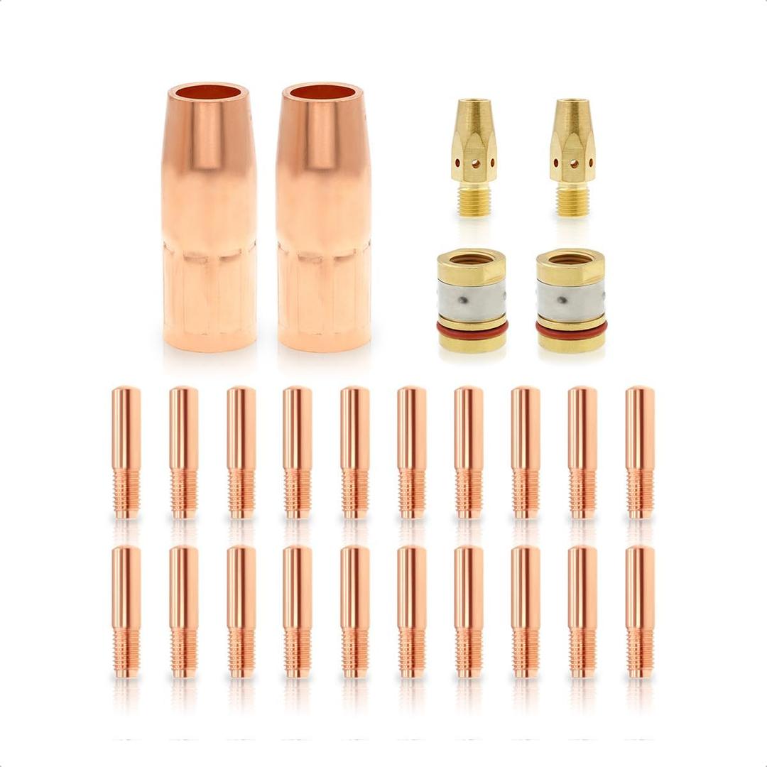 MIG Welding Gun Accessory 000-068 0.035'' Contact Tip - Nozzle - Diffuser for Miller Millermatic M-25/M-40 & Hobart H MIG Welding Gun Torch, 0.035''M-25/M-40 Accessory Kit