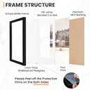 Fun Memories 12x16 Picture Frame, Display Pictures 9x12 with Mat or 12x16 Without Mat, 12 x 16 Frame for Photos, Posters & Art Prints, Gallery Photo Frames for Wall & Tabletop Display, Black, 1 Pack