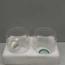 2Pcs Glass Cylinder Vases for Centerpieces, 6" x 4.7" Wide Mouth Flower Vase Hurricane Glass Candle Holders, Clear Vases Bulk with 2 Floral Tapes for Floating Candles Wedding Party Home Decor