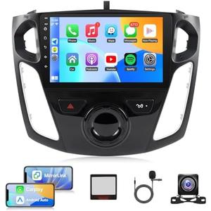 Naifay Android Car Radio for Ford Focus 2012 2013 2014 2015 2016 2017 2018 Stereo, 2G+32G 9inch IPS Touch Screen for Ford Focus Car Stereo with Carplay Android Auto/Bluetooth/GPS/WiFi/FM/Camera/MIC