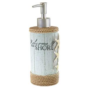Avanti Linens - Soap Dispenser/Lotion Pump, Guest Bathroom Essentials, Coastal Inspired Bathroom Decor (Beachcomber Collection)