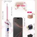 Mini Curling Iron for Short Hair Dual Voltage with European UK Plug Adapter 3/4 Inch Travel Size Small Barrel Curling Iron to Beachy Waves Curls with 30S Fast Heating, 5 Temps for Global