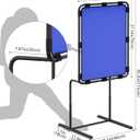 Baseball Strike Zone Target for Plastic Balls Adjustable Height Pitching Target Strike Zone, Blue