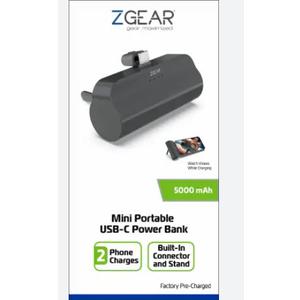 ZGear 5000mAh Mini Portable USB-C Power Bank, Black