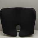 Cushion Lab Patented Pressure Relief Seat Cushion for Long Sitting Hours on Office & Home Chair - Extra-Dense Memory Foam for Soft Support. Car Pad for Hip, Tailbone, Coccyx, Sciatica - Black