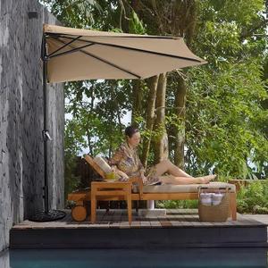 ABCCANOPY Patio Umbrella 11FT - Outdoor Half Umbrellas for Patio, Backyard, Garden, Deck (Khaki)