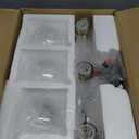 3-Light Bathroom Light Fixtures, Black and Gold Bathroom Lights Over Mirror with Clear Glass Globe Shade, Vanity Lights for Bathroom Kitchen Living Room Hallway Cabinet Bedroom Porch