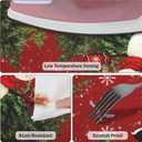 Christmas Round Fitted Tablecloth with Elastic Edge,Water-Resistant Wipeable Red Winter Snowman Bird Green Xmas Trees Table Cover for 40-44" Stretch Table Cloth for Dinner Indoor Outdoor Party
