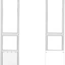 Extra Large Dog Door for Sliding Glass Doors, Adjustable Height 91.73"-97.64", Magnetic Closing Curtain.