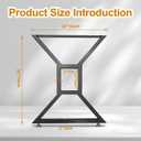 Yahpetes Table Legs 2Pcs Heavy Duty Desk Legs 30" X 20" Furniture Legs Black DIY Industrial Bench Legs Coffee Table Legs for Living Room and Kitchen (H30 X W20, B)