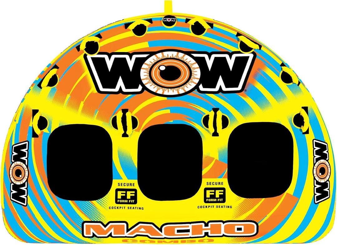 WOW Sports Macho Combo Towable Tubes for Boating, Accessories for Tubing, Water Tube for Boats