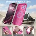 Magnetic for iPhone 16 Pro Case [Compatible with Magsafe] [Premium Silicone Satin-Smooth Touch] Slim Shockproof Anti-Scratch Microfiber Lining Case, 6.3 inch, Pitaya