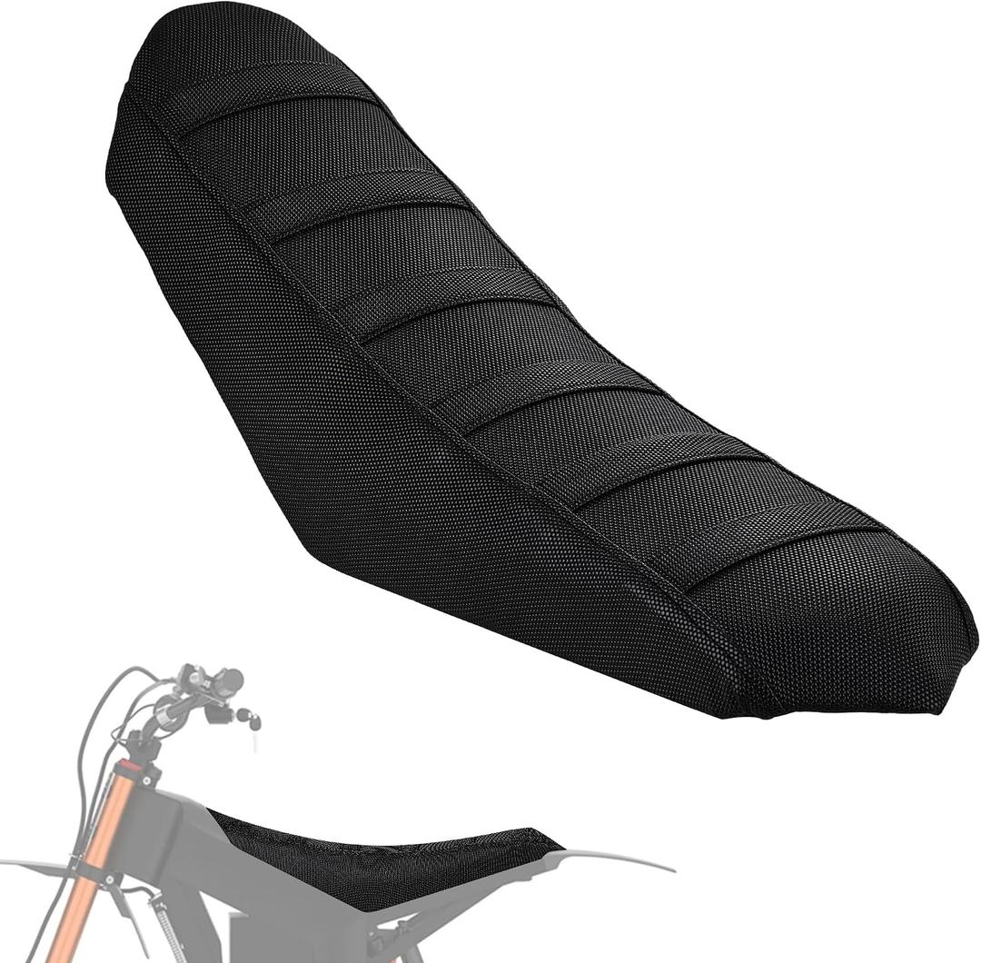 Electric Dirt Bike Seat Cover for Tutti Soleil 01,Black Stripe Non-Slip Motorcycle Cushion Cover for Tuttio Soleil 01-Black
