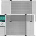 Expandable Window Screen, Horizontal (20" H x 28.6" - 54" W, 2 Pack) Adjustable Window Screens, Replacement Window Screens for House Windows