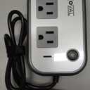 200W Car Power Inverter, FOVAL 12V DC to 110V AC Car Inverter with 4 USB Ports Car Outlet Adapter, Power Inverter for Vehicles, Car Plug Adapter Outlet for Laptop Computer Charger (Gray) (Grey)