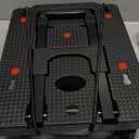 Folding Hand Truck Lightweight Hand Truck Dolly Foldable,Luggage cart with 4 Rotate Wheels, Utility Cart with Adjustable Handle,Collapsible Dolly for Moving-Black