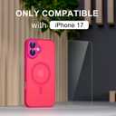 Misea Magnetic for iPhone 17 Case Compatible with MagSafe [Military Grade Drop Protection] Full Camera Lens Protector Translucent Matte Phone Case for Women Girls 6.3 inch, Hot Pink