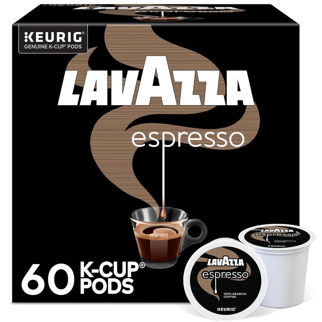 Lavazza Espresso, Single-Serve Keurig K-Cup Pods, Medium Roast Coffee, 60-Count Box (6 Packs of 10) (EXP 01/31/27)