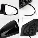 Passenger Side Mirror Assembly Compatible with Toyota Corolla 2014-2019 Heated Power Adjustable Glass Replace 8791002F90, 8791002F91, TO1321294, 8791002947 Black (5Pin Right)
