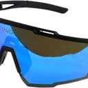 Havoc Racing Reaper Sunglasses - Z87+ Safety Sunglasses - Tactical-Grade UV400 Protection Anti-Sweat Shades (Blue)