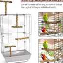 Bird Perches, 6pcs Natural Wood Birds Stand Branch, Bird Perch Chewing Stick Cage Accessories Parrot Climbing Standing Branches Paw Grinding Fork Sets for Parakeet Lovebirds Cockatiels