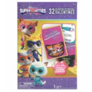 Disney Jr Super Kitties Scratch to Reveal Valentine Cards 2 Packs