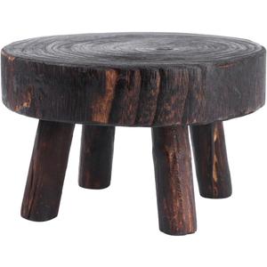 Cabilock Vintage Wood Plant Stand Tree Stump Stool Flower Pot Holder Potted Plant Stand Floor Flower Pot Rack for Balcony Hallway Garden