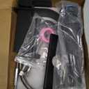 Ryuwanku Bathroom Faucet Matte Black Modern Waterfall Bathroom Sink Faucet with Single Handle Suitable for 1 or 3 Holes,Supply Deck Plate and Hose