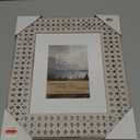 Afuly 5x7 Picture Frame Boho Picture Frames 3D Cross Pattern Distressed Moroccan Photo Frame Wall Desk Bohemia Home Office Decor Wedding Birthday Gifts for Mom Woman Grandma (brown&white)