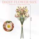 18 Pcs Small Artificial Daisy Flowers Fake Wildflowers Spring Flowers Silk Chamomile Faux Daisies with Stems for DIY Floral Arrangements Wedding Table Centerpieces Party Decor (Pink)