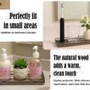 Acacia Wood Bathroom Vanity Tray, 11" L Small Countertop Tray for Dresser, Table, Kitchen Counter, Coffee Bar