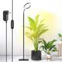 Grow Lights for Indoor Plants, Floor Full Spectrum Plant Light 68" Stand, Black Halo Plant Light with 3/9/12Timer, Grow Lamp with10Dimming, Height Adjustable, Metal Standing Grow Light for Tall Plants