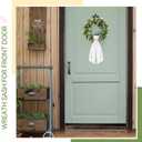 2 Pcs White Wreath Sash for Front Door Linen Wreath Ribbon Bow for Yard Porch Garland Home Decor