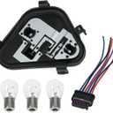 63217313044 Passenger Side Right Rear Bulb Socket Panel & Plug Connector & Three Bulbs Compatible with BMW 3-Series 320i 328i 335i 328d 2012 2013 2014 2015 Rear Light Lamp Repair Board Kit