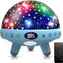 YACHANCE Night Light for Kids Room with Sound Machine Baby Night Light Star Projector White Noise Machine for Sleeping Soother Nursery Lamp 9 Natural Sounds 20 Lullabies with Remote Timer (Blue)